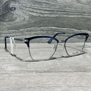 Max Cole MC 1516 50 Eyeglass Frames Womens 53-17-140 Blue Clubmaster Rectangular